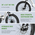 ABORON 3.0 Fat Tire Electric Trike for Senior Foldable E Bike, 500W Motorized Tricycle Adult 20" Folding 3 Wheel Electric Commute Bike Trike W/48V