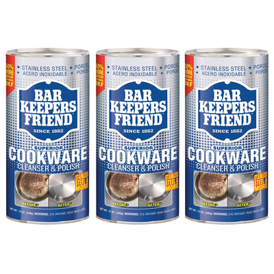 (3 Pack) Bar Keepers Friend Cookware and Sink Cleaner 12 oz. Each